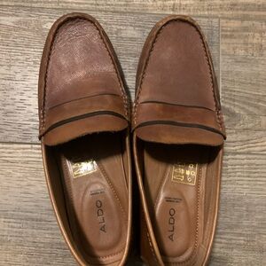 ALDO Men's Tan Leather Loafers